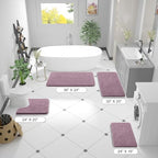 OLANLY Bathroom Runner Rugs 59x24, Extra Soft Absorbent Chenille Bath Rugs - Image 2