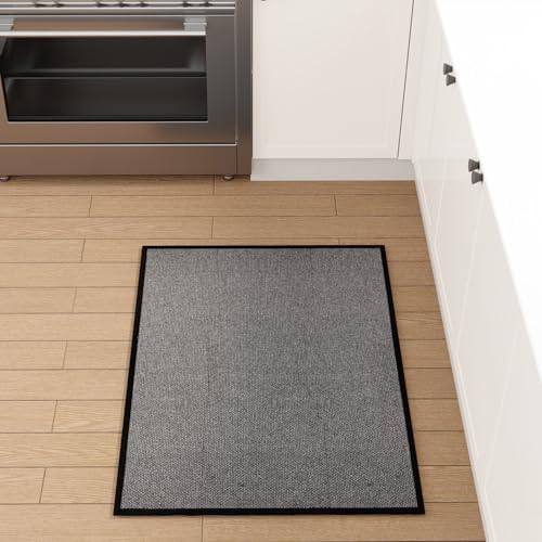 SUMLANS Kitchen Mat for Floor, Washable Non Slip Rug, Black by SUMLANS