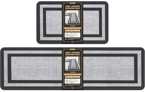 Mattitude Kitchen Mats Set of 2,Cushioned Anti-Fatigue Non-Skid Rug Sets by Mattitude