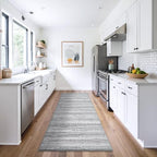 Chicrug 2x6 Grey Washable Runner Rug for Hallway Kitchen Entryway Non Slip - Image 4