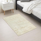 2x3 Washable Entryway Rug: Modern Abstract Indoor Soft Carpet Beige - Image 5