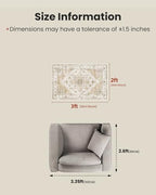 Amada Small 2x3 Washable Area Rug for Entryway, Beige, Vintage Pattern - Image 2