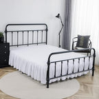 Bed Skirt Twin Size Ruffled Bed Skirt with Split Corners - Image 2