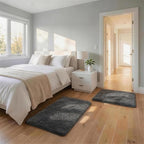 Ophanie Small Rug Washable Non Slip Throw Bedside Area Rugs, Fluffy Soft Mini Bedroom Carpet, Door Entryway Indoor Inside Front Entrance 2x3 Mat 2 Pack, Home Decor Aesthetic, Grey by Ophanie