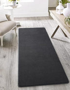 AROGAN Small Area Rugs for Bedroom, 2×4 Non Slip Runner Rug, Black - Image 4