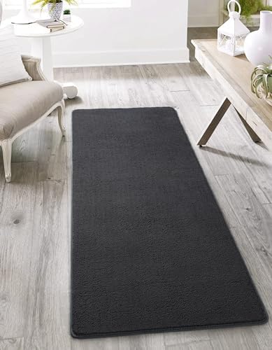 AROGAN Small Area Rugs for Bedroom, 2×4 Non Slip Runner Rug, Black - Image 4