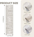 2'6 x 10' Runner Rug Non Slip,Washable Kitchen Rugs,Taupe - Image 2