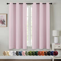 MIULEE Blackout Curtains for Bedroom 2 Panels 40 x 63 Inch Long Light Pink by MIULEE