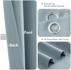 MIULEE Blackout Curtains for Bedroom 2 Panels 40 x 54 Inch Long Slate Blue - Image 4