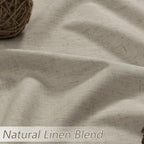 Guken Extra Long 100% Blackout Linen Curtains 102 Inches for Bedroom Ecru - Image 3