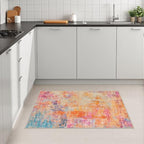 2x3 Washable Entryway Rug: Modern Abstract Soft Carpet Galaxy Haze - Image 4