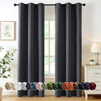 MIULEE Blackout Curtains for Bedroom 2 Panels 40 x 84 Inch Long Dark Grey by MIULEE