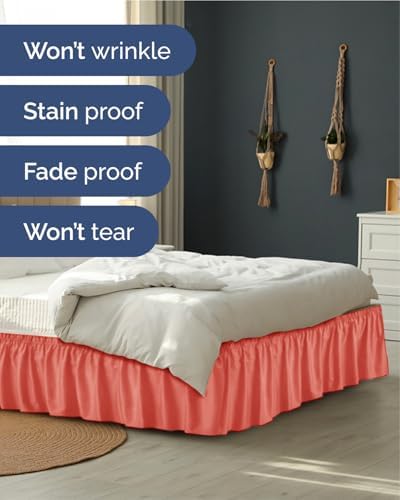 CGK Wrap Around Bed Skirt - College Dorm Room - 18" Inch, Twin/Twin XL - Image 5