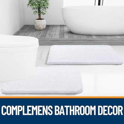 OLANLY Bathroom Runner Rugs 59x24, Extra Soft Absorbent Chenille Bath Rugs - Image 7