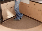 SUMLANS Fan Shaped Kitchen Mat 1 PCS, Cushioned Non Slip Rugs for Kitchen Floor, Absorbent Runner Comfort Standing Mats Washable for Kitchen, Office, Home (Brown, Radius 47") - Image 5