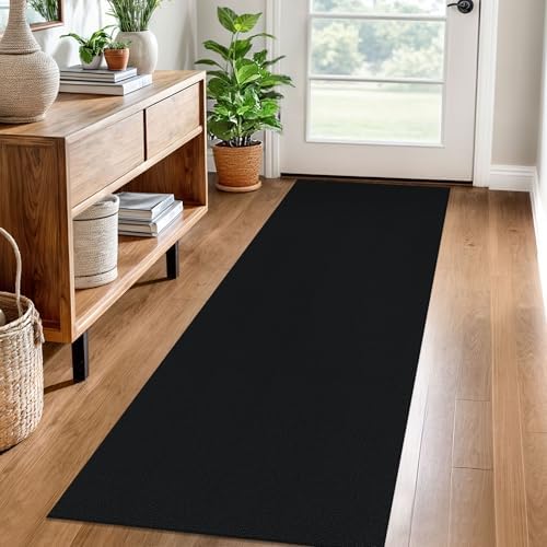 EARTHALL Washable Runner Rug, Non Slip Hall Runner, 2x6 Ft, Black Heather by Unknown