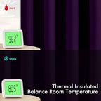 MIULEE Blackout Curtains for Bedroom 2 Panel 40 x 63 Inch Long Royal Purple - Image 3