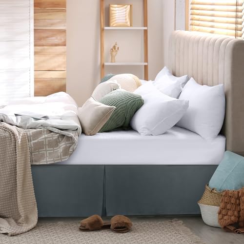 Utopia Bedding Queen Bed Skirt - 20 Pack - Soft Quadruple Pleated Ruffle - Easy Fit with 16 Inch Tailored Drop - Hotel & B&B Quality, Shrinkage and Fade Resistant (Queen, Grey) - Image 4