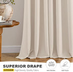 MIULEE Blackout Curtains for Bedroom 2 Panels 40 x 84 Inch Long Champagne - Image 5