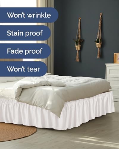CGK Wrap Around Bed Skirt - College Dorm Room - 12" Inch, Twin/Twin XL - Image 5