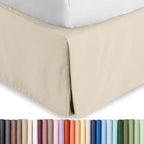 Bare Home Bed Skirt 15-Inch Drop 1800 Ultra-Soft (Queen, Sand) by BareHome