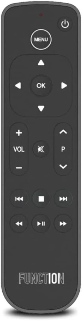 Function101 F101-ATVRM-BT Bluetooth Replacement Button Remote for Apple TV | BLE and Infrared Connectivity | 2 AAA Batteries Included