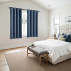 MIULEE Blackout Curtains for Bedroom 2 Panels 50 x 63 Inch Long Stone Blue - Image 6