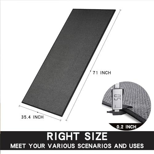 SUMLANS Kitchen Mat for Floor, Washable Non Slip Rug, Black - Image 2