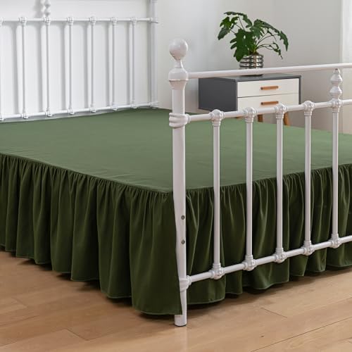 Bed Skirt Full Size Ruffled Bed Skirt with Split Corners by xuandian
