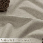 Guken Extra Long 100% Blackout Linen Curtains 120 Inches Grey Flax - Image 3