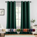 MIULEE Christmas Blackout Curtains for Bedroom 40x96 Inch Long Hunter Green by MIULEE