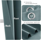 MIULEE Blackout Curtains for Bedroom 2 Panels 40 x 63 Inch Long Dusty Blue - Image 4