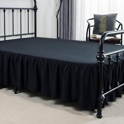 Bed Skirt Queen Size Ruffled Bed Skirt with Split Corners - Image 3