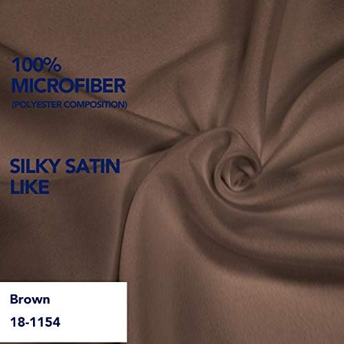 PureFit Wrap Around Ruffled Bed Skirt, Brown, Queen/King - 14" Drop - Image 6