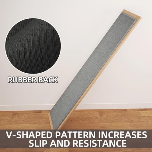 SUMLANS Kitchen Mat 1 PCS for Floor, Washable Non Slip Rugs, Grey - Image 4