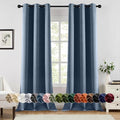 MIULEE Blackout Curtains for Bedroom 2 Panels 40 x 90 Inch Long Stone Blue by MIULEE