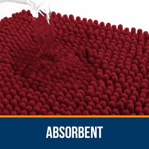 OLANLY Large Bathroom Rugs 50x30, Extra Soft Absorbent Chenille Bath Rugs - Image 4