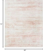 Pink Washable Rugs 4x6 Area Rugs for Living Room,Bedroom,Kids Room,Nursery - Image 2