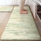 KIMODE Kitchen Mats for Floor Cushioned Anti Fatigue,Green Padded Floor Mat by StayinComfortCookwithJoy