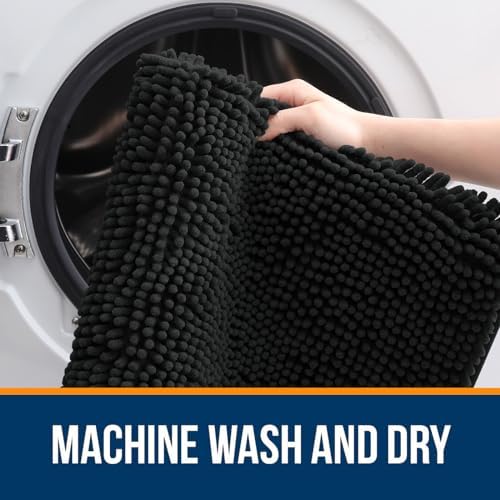OLANLY Bathroom Rugs 32x20, Extra Soft Absorbent Chenille Bath Rugs - Image 5