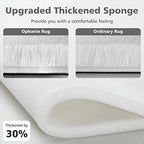 Ophanie Upgrade White Rugs for Bedroom, 4x6 Feet, Shaggy Soft Area Rug, Non-Slip Indoor Floor Carpet for Living Room, Kids Baby Girls Teen Dorm Home Decor Aesthetic, Nursery. - Image 3