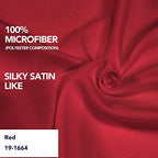 PureFit Wrap Around Ruffled Bed Skirt, Red, Queen/King - 22" Drop - Image 5