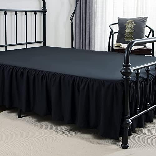 Bed Skirt Queen Size Ruffled Bed Skirt with Split Corners - Image 4