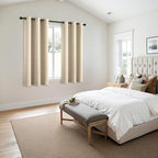 MIULEE Blackout Curtains for Bedroom 2 Panels 34 x 54 Inch Long Cream Beige - Image 6