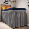 CGK Linens Dorm Room Bed Skirt Full XL - Dorm Essentials - 30" Dark Grey by CGKUnlimited