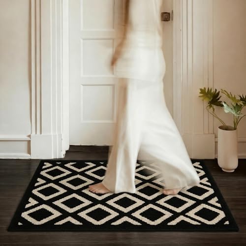 GRANNY SAYS Indoor Doormat, 20" x 32",Non-Slip Front Door Mats, Outdoor Welcome Mat Washable, Low Profile Indoor Door Mats for Entryway, Floor Inside Back Doormats by GRANNYSAYS