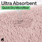 GORILLA GRIP Bath Rug Mat for Bathroom, Absorbent Chenille 44x26 Dusty Rose - Image 5