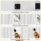 Guken 100% Blackout White Linen Curtains 86 Inch Long for Bedroom 2 Panels - Image 5
