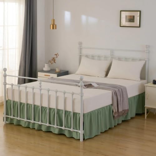 Bed Skirt Queen Size Ruffled Bed Skirts with Split Corners - Image 6