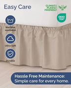CGK Wrap Around Bed Skirt - College Dorm Room - 12" Inch, Twin/Twin XL - Image 6